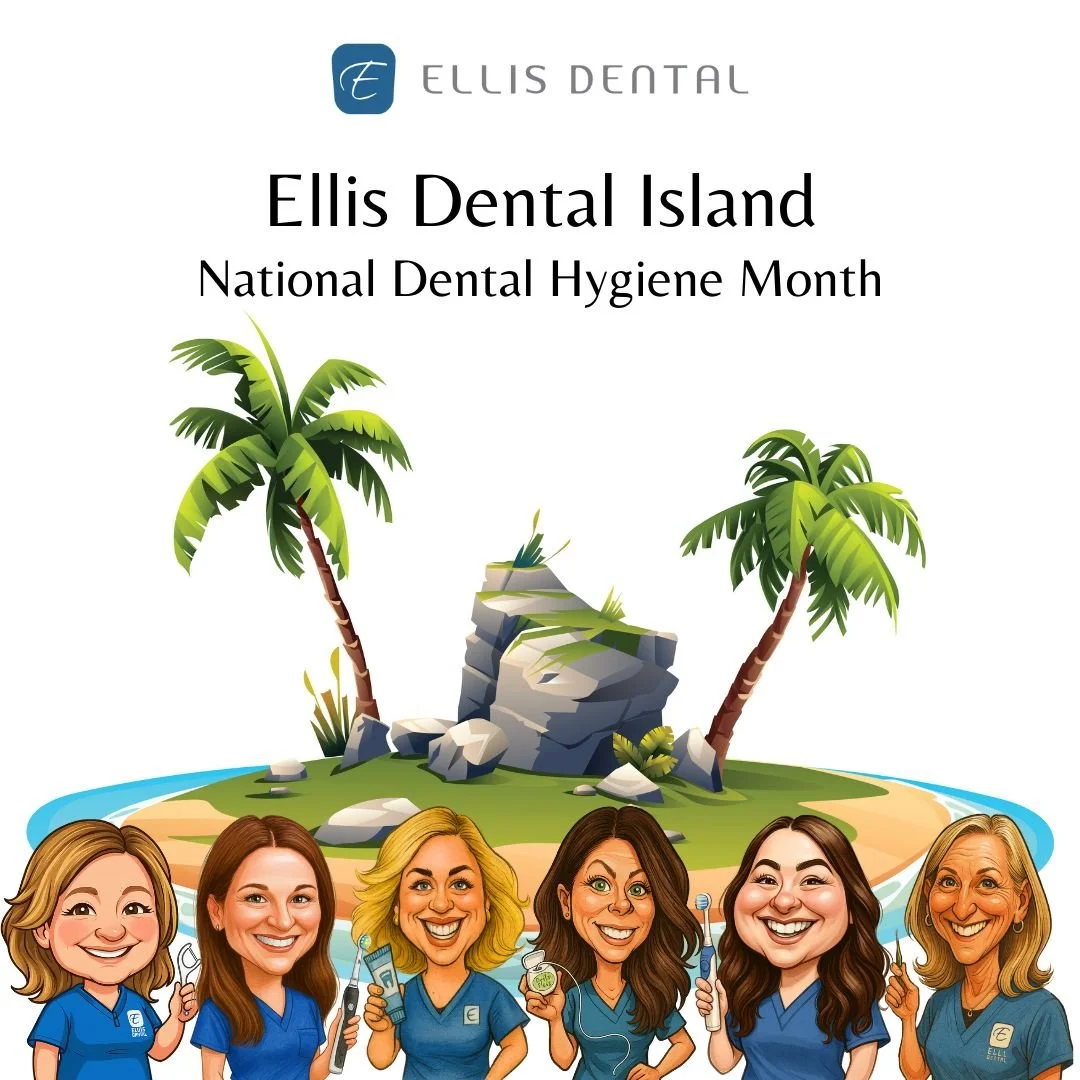 We asked our hygienists if they could only have one oral care product on a desert island 🏝️, what would it be? Their answers: 

Sandy - I would need the floss picks. Oodles of floss piks. I hate getting things caught between my teeth.  And the other