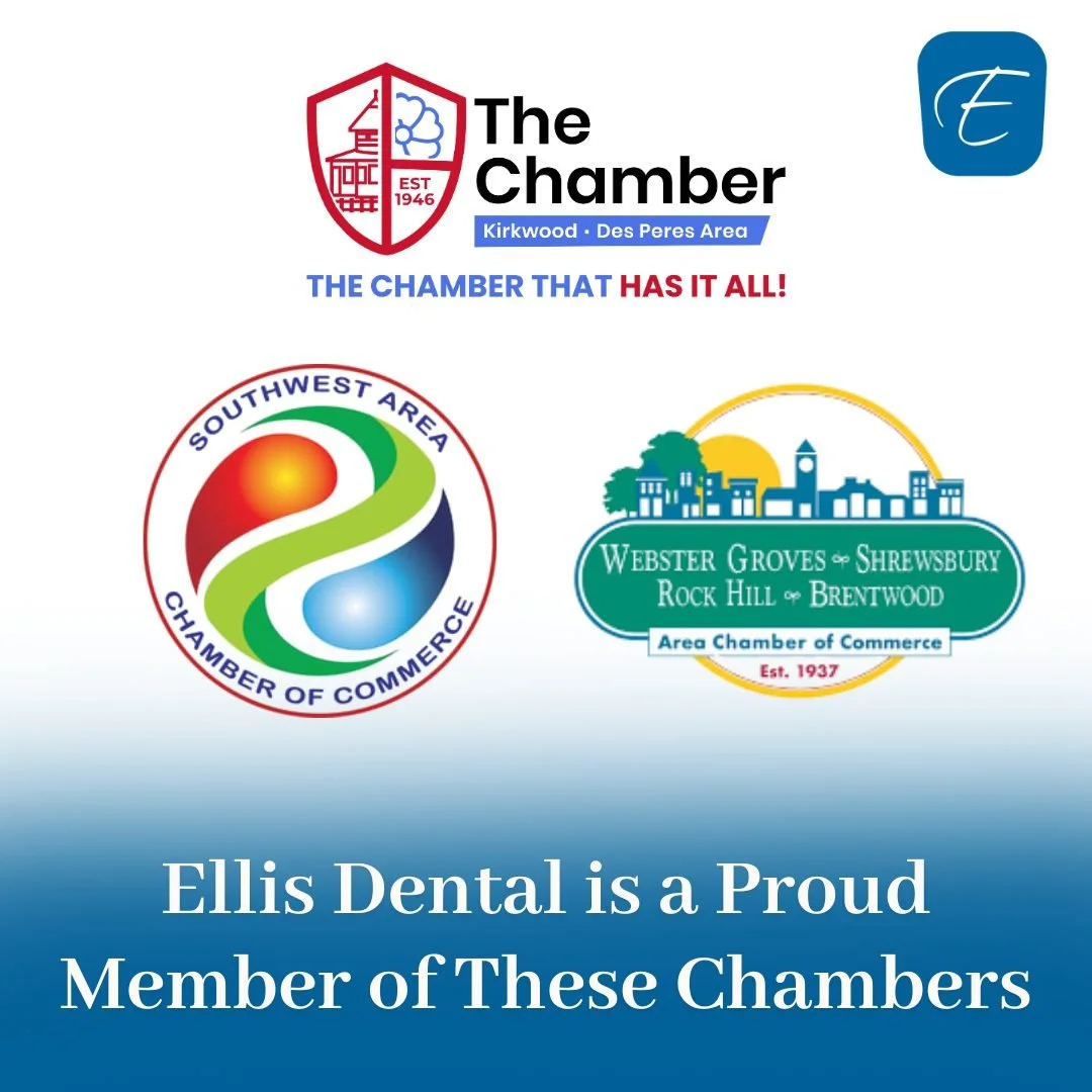 We&rsquo;re so lucky to be in a community with so many great Chambers of Commerce. In fact, Ellis Dental is a member of 3 Chambers of Commerce:

Kirkwood-Des Peres Chamber
Southwest Area Chamber
Webster Groves/Shrewsbury/Rock Hill/Brentwood Area Cham