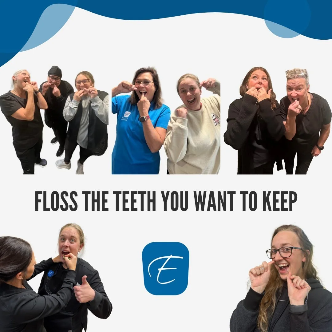 Eating season = flossing. Every day. (You should floss every day already, but if you don&rsquo;t&ndash;start now!)

Several of our highly skilled team at work showing off their flossing techniques!!