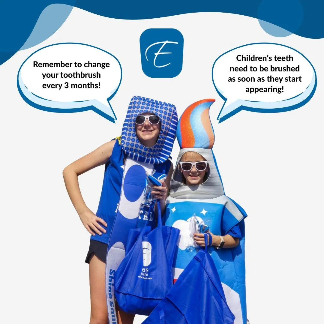 Our friends, Toothbrush and Toothpaste, want to remind all the kids out there to brush their teeth (and floss!). And if they&rsquo;re too young, then parents need to do this for them.

A reminder that every child should have their first dental appoin