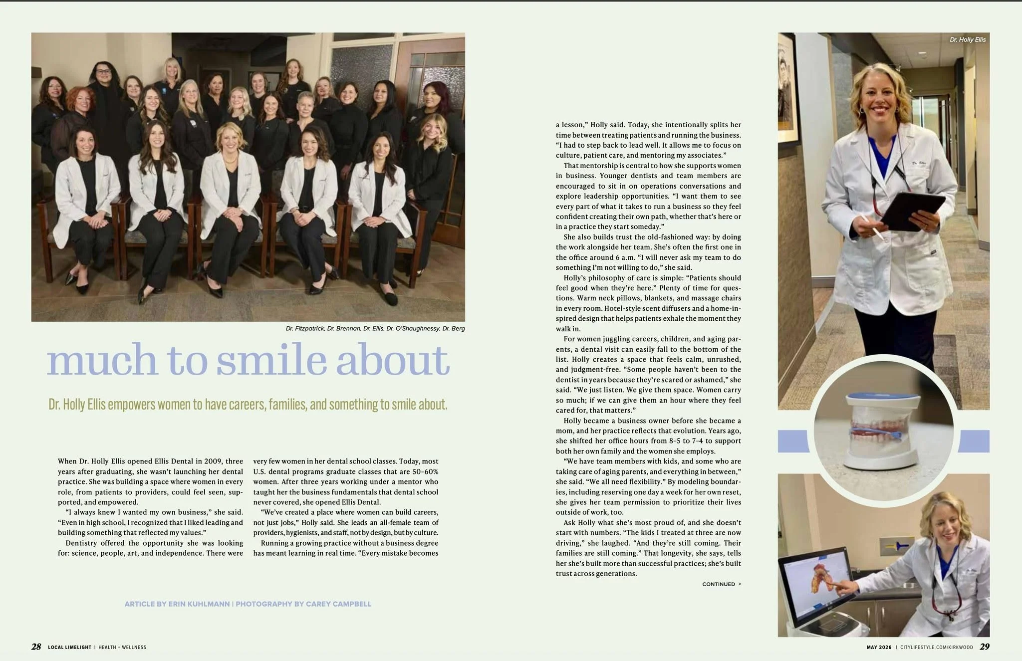 💙 Check out the May 2026 issue of Kirkwood City Lifestyle for a great article featuring Dr. Ellis and Ellis Dental. 💙

We love this part: "As for what&rsquo;s next: more growth, more patients, and more women supported, empowered, and cared for