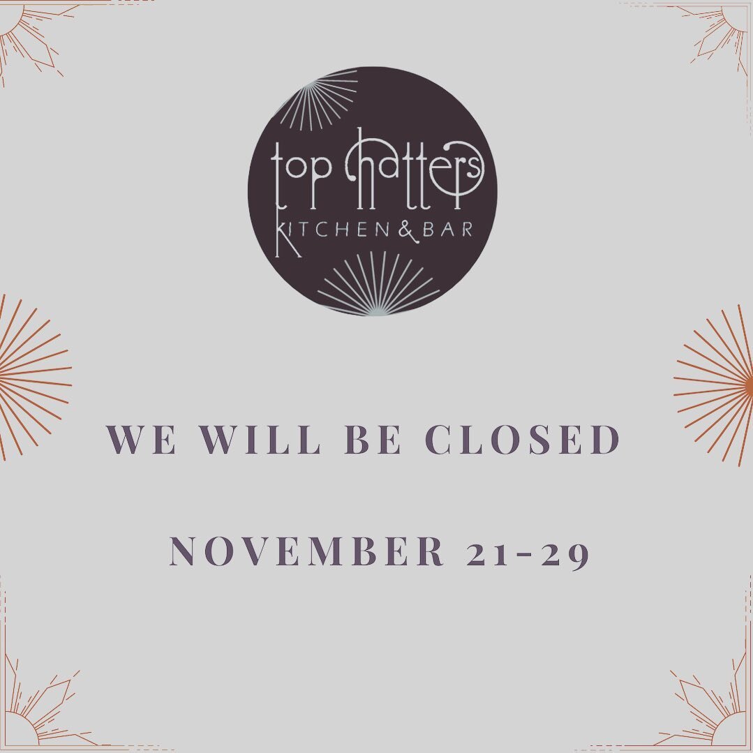Get your THKB fill this weekend before we close for Thanksgiving from November 21-29th. We'll be back open on Wednesday, November 30th. Our staff really appreciated getting the whole week off for Thanksgiving last year, so we're doing it again this y