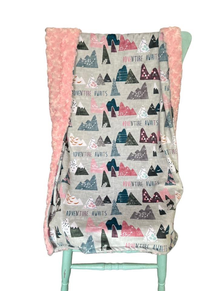 Adventure awaits pink mountain infant size