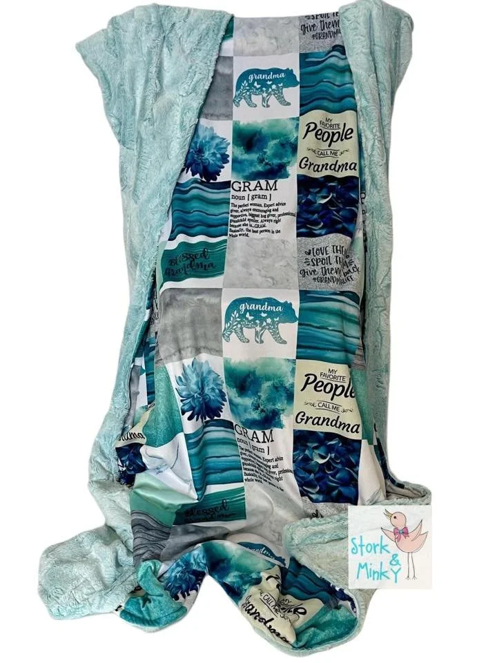 Teal Grandma Adult Patchwork