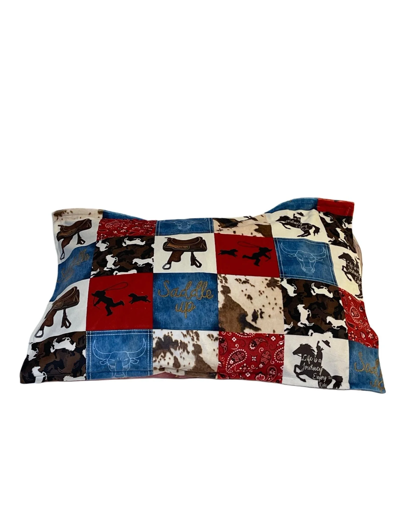 Minky Pillowcase-Horse patchwork