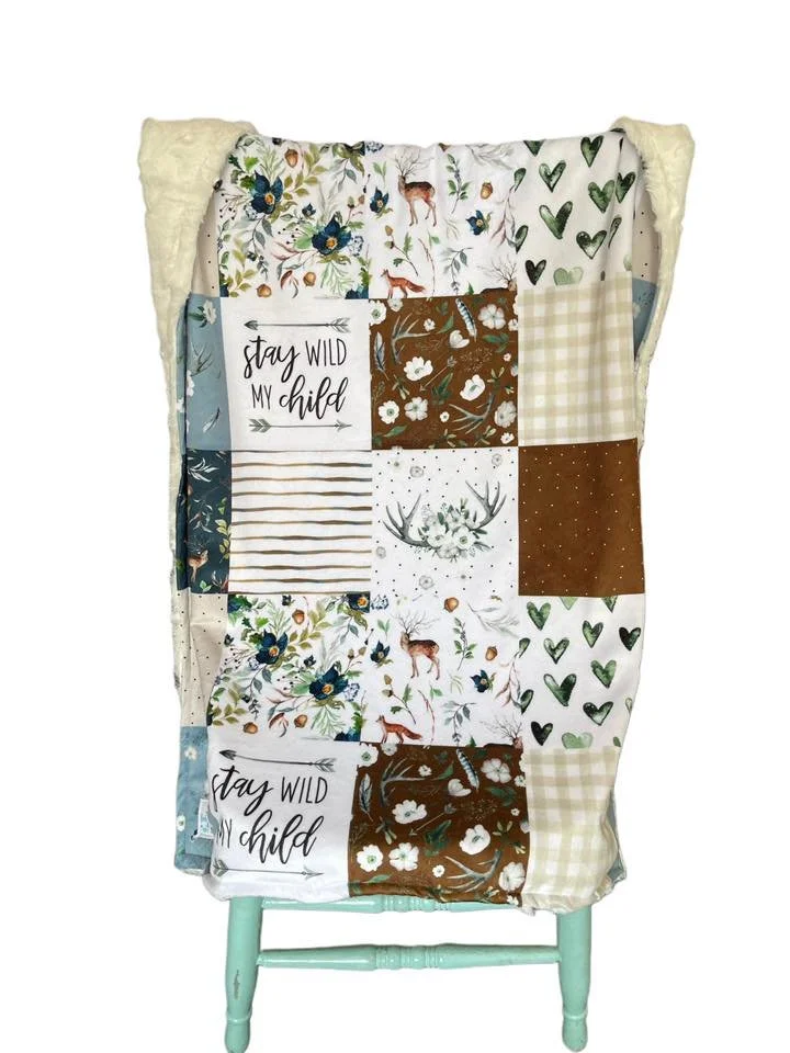 Stay Wild Deer Patchwork