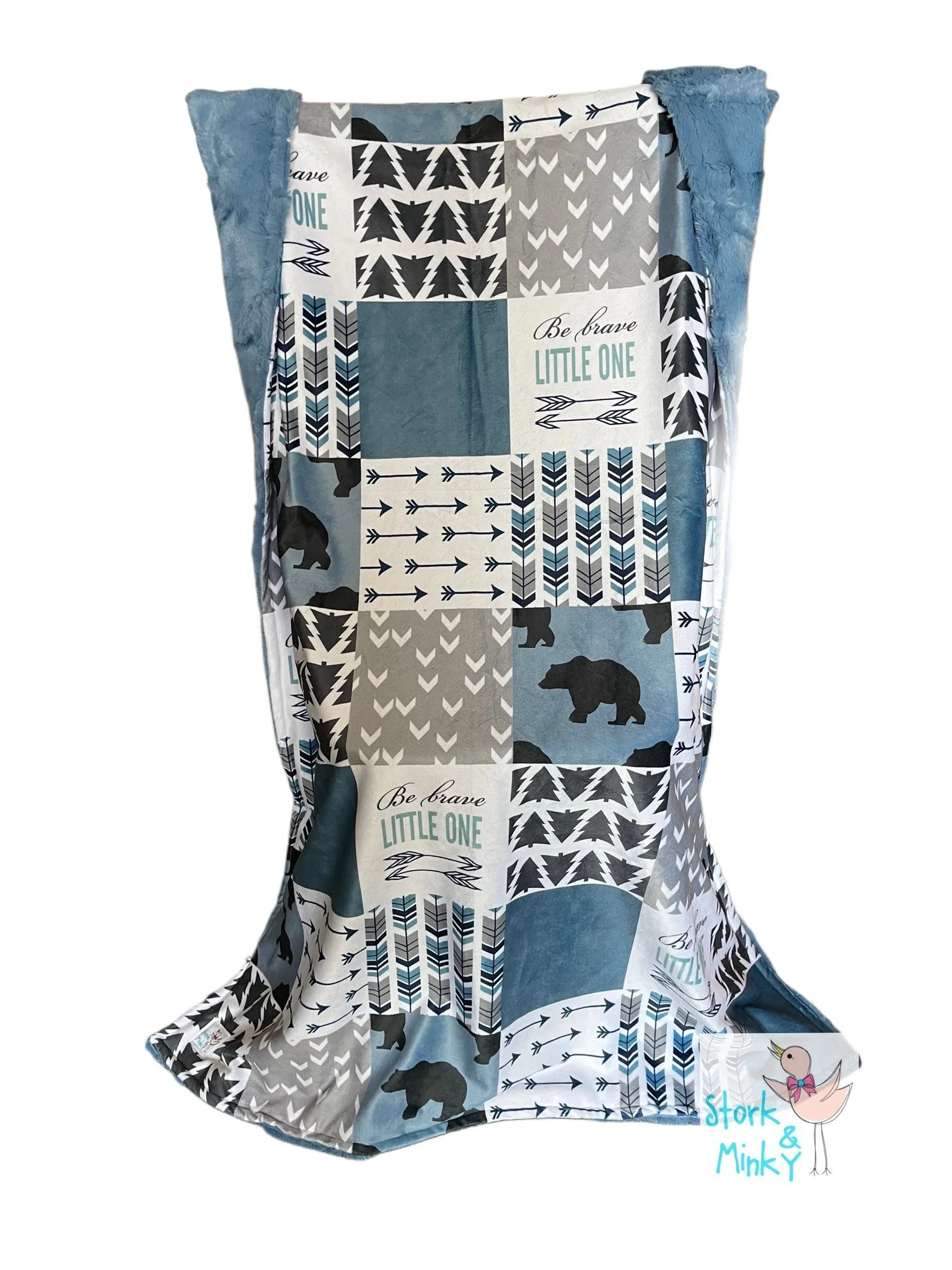 Bear blue and grey small Patchwork
