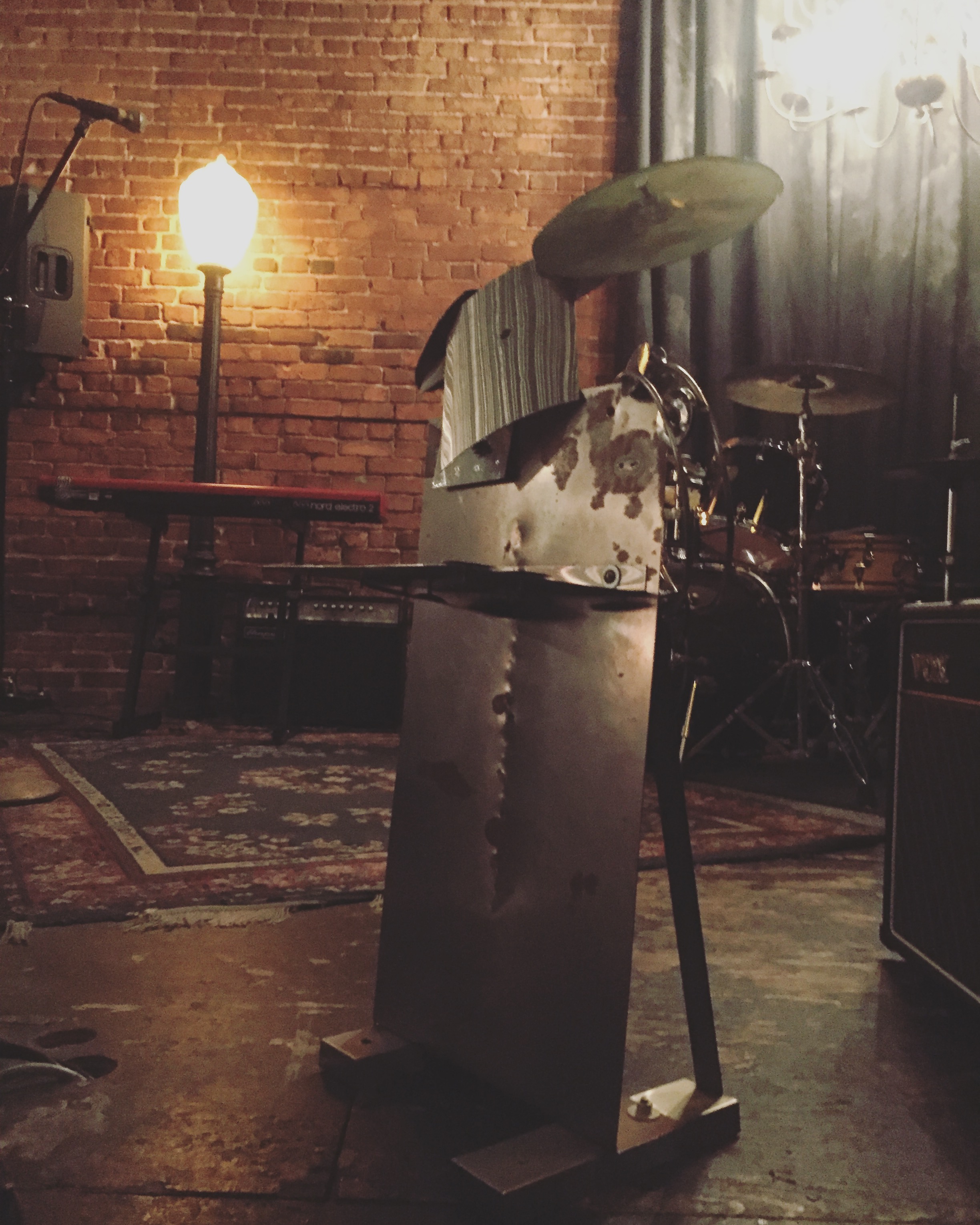 We couldn't NOT bring our Keplinger Drums noisemaker thang. Handed down through the musical "family" that Vicious Petals grew out of.