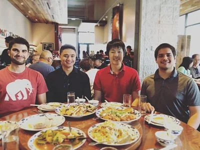 Nick (UCLA), Jose (UC Davis), Yen-Chang (Lam Research), Andrew (UCLA), and Taka (Panasonic Inc.)