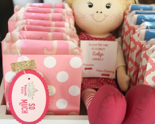 Pretty Pink Princess favor bags and new favor tags!