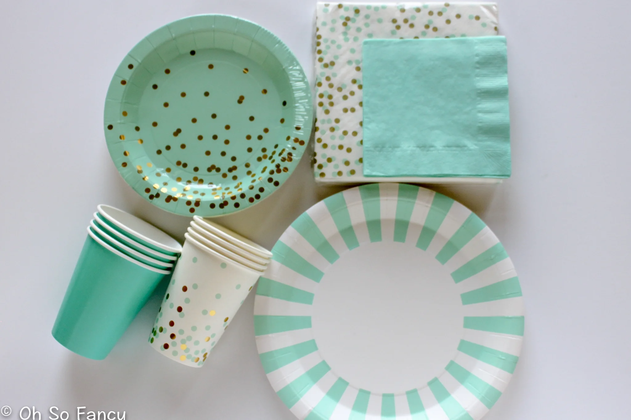 Mint Confetti Tableware Bundle