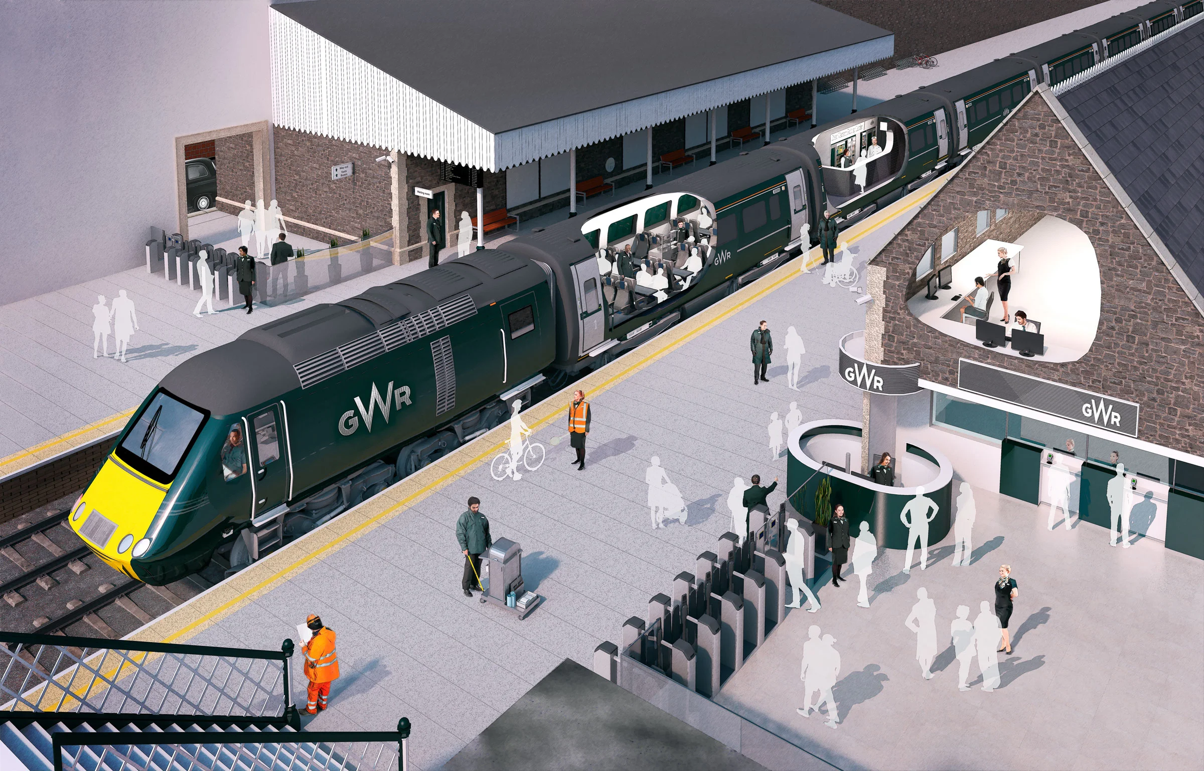 GWR Station Team - 3d Illustration