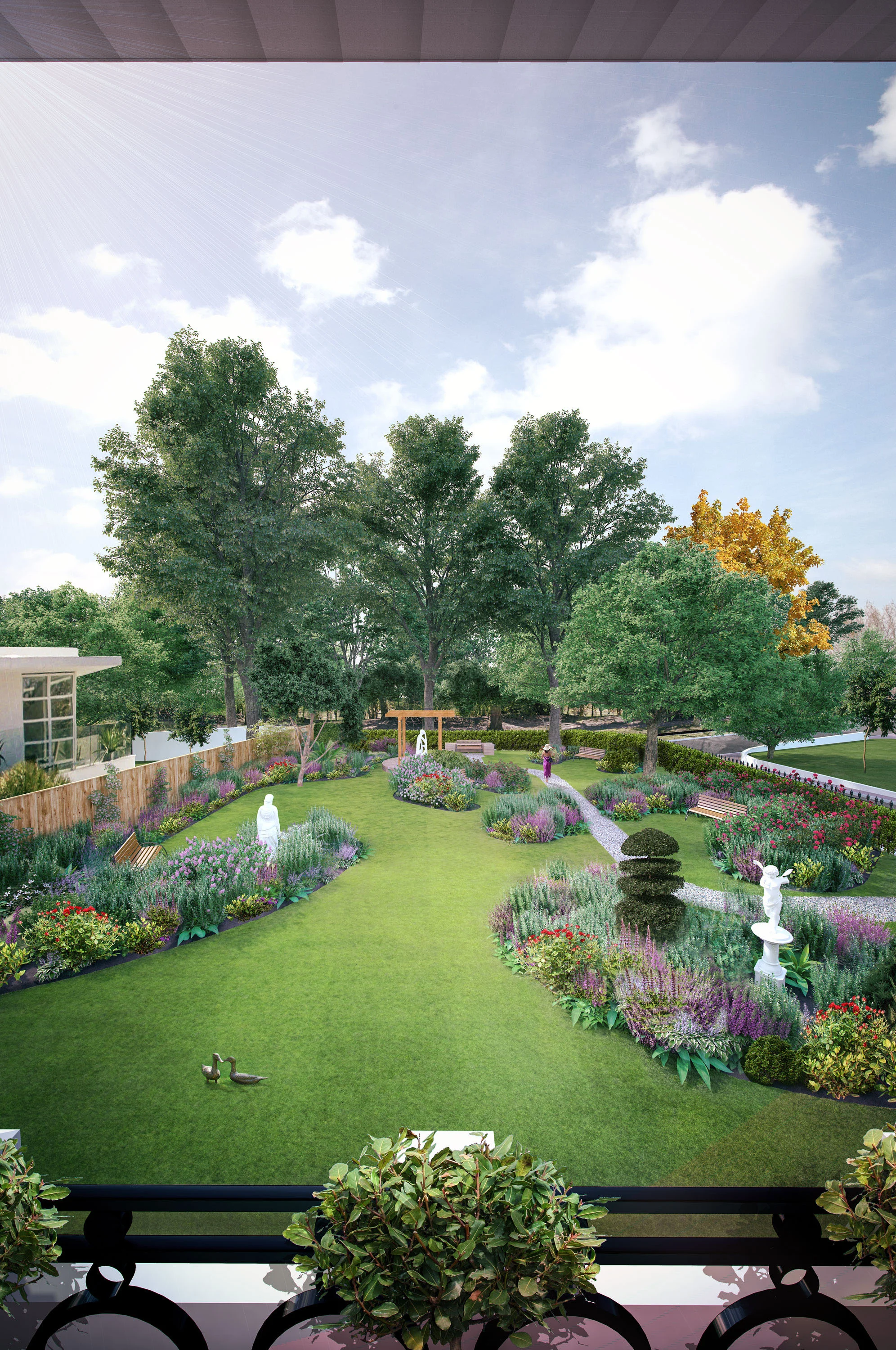 Queens Park Villas - Landscaping Visualisation - Brighton, UK