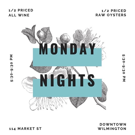 Every weekend at PinPoint is three days. Capping off our holiday weekend with the usual Monday night special 🥂🐚
.
. 
#threedayweekend #wineandoysters #downtownilm #ilmnc #memorialdayweekend #nc #ncoysters #portcity #capefearcoast #mondaymotivation 