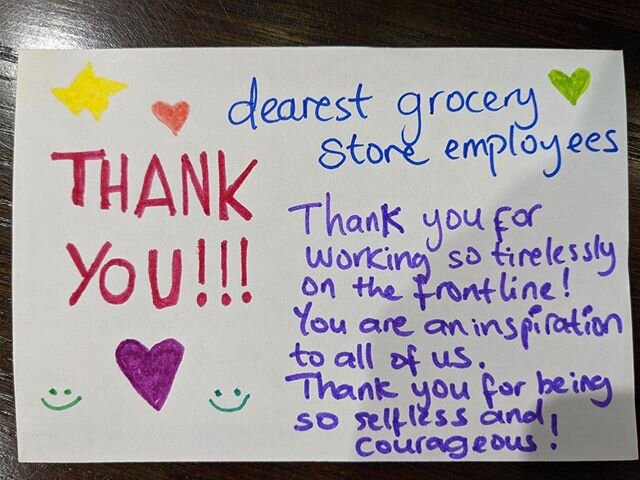 Our Scholars want to thank our essential workers. This one is for our grocery workers Thank You &hearts;️. #ThankfulScholars #thankyou #thankful #essentialworkers