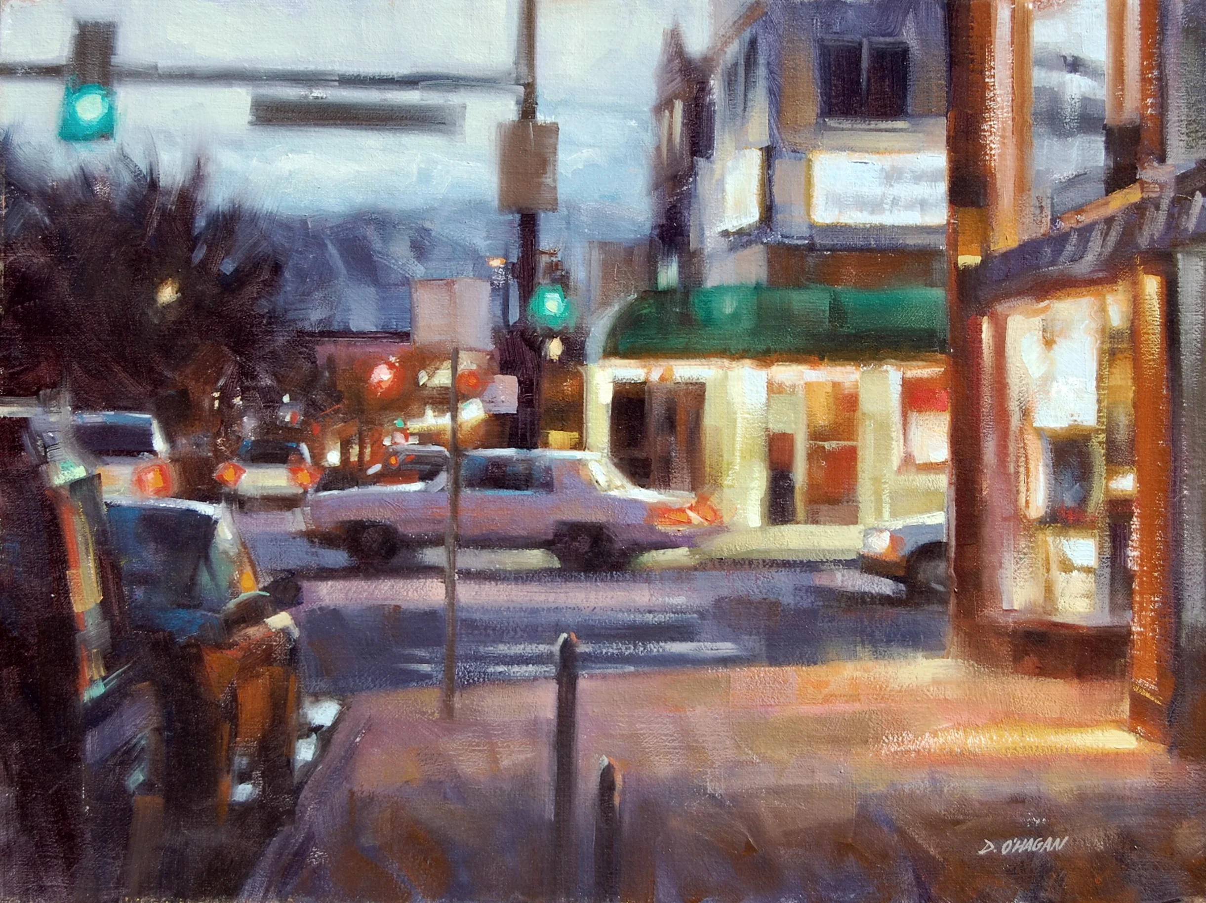"University and Evans, Denver"</BR>18" x 24"</BR>Oil