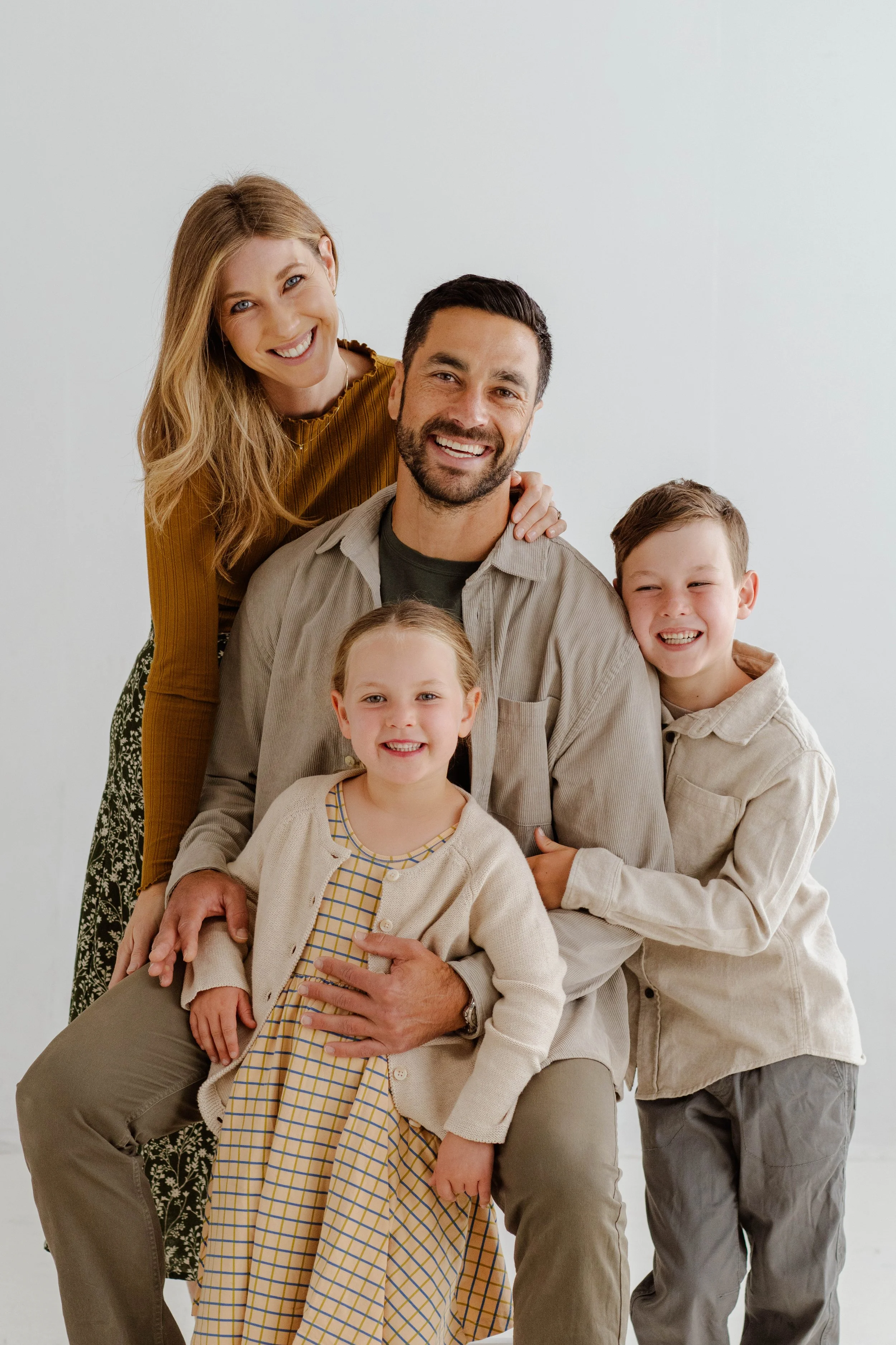Fall Family Photo Inspiration - Autumn Colored Wardrobe Shines in the Studio!