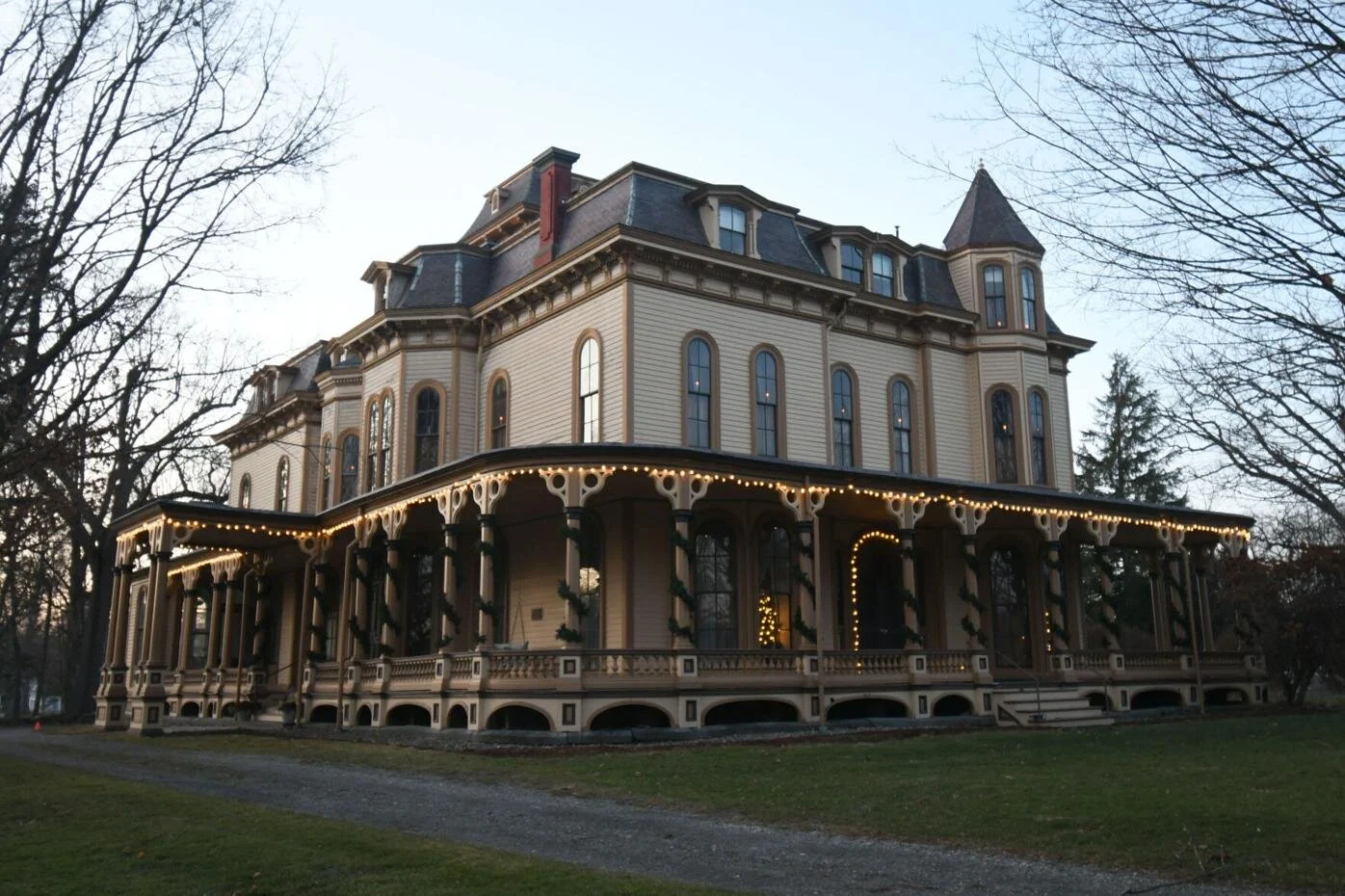 Park McCullough House lit up for holidays