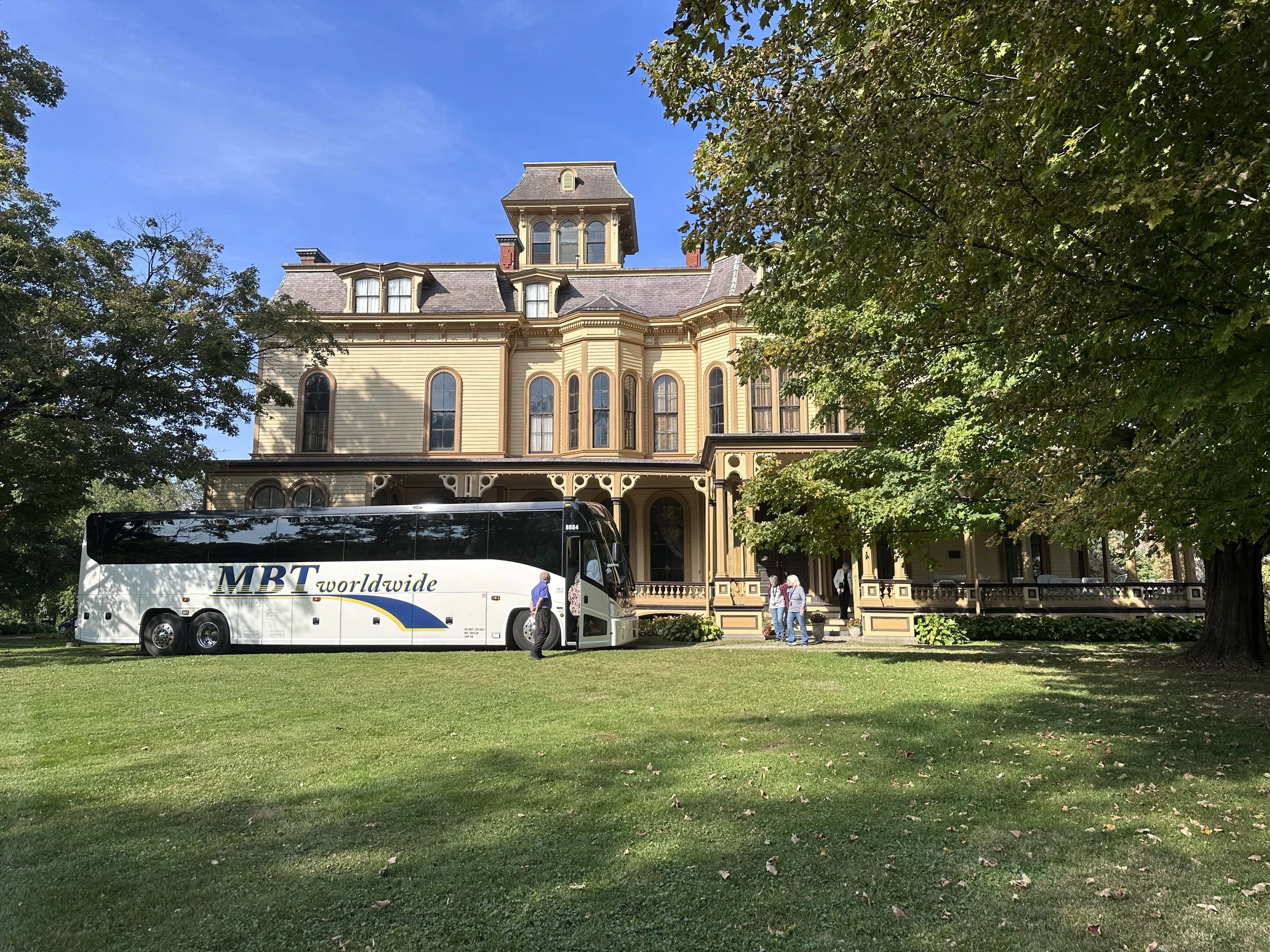 Tour buses may drop visitors right to our doorstep