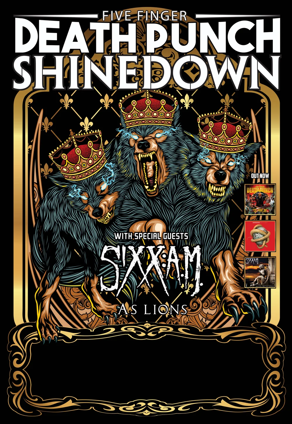 Five Finger Death Punch + Shinedown announce co-headline tour with special guests Sixx:A.M.