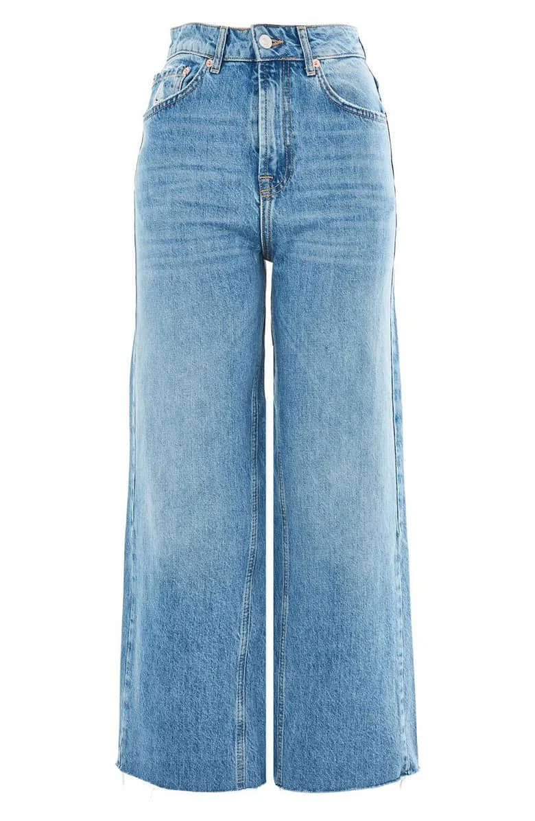 wide-leg cropped jeans - $37