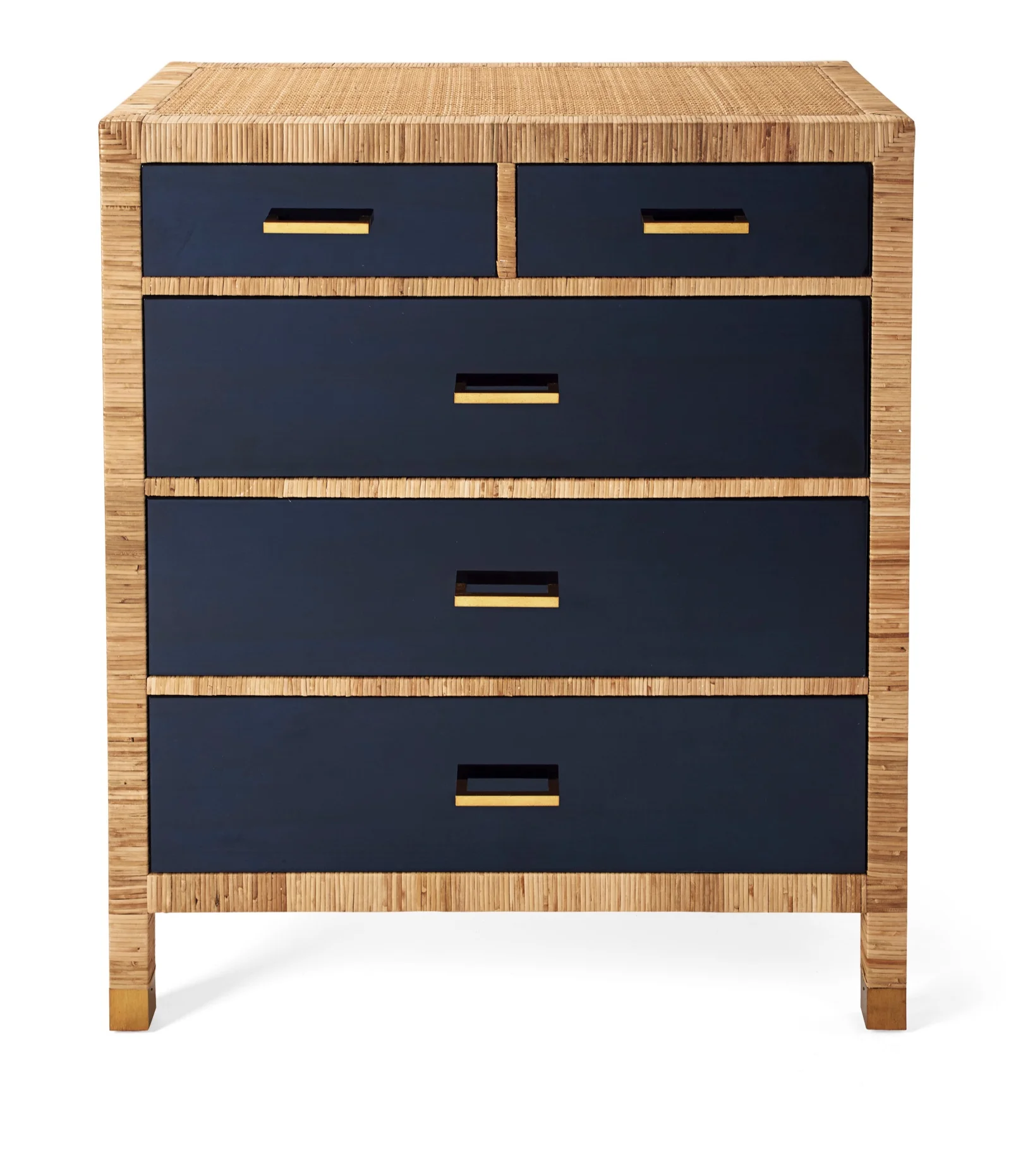 navy and rattan dresser - $1499