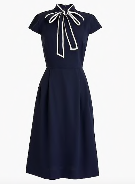 we’ve been swooning over tie neck pieces lately! snap up this feminine dress while it’s under $100!