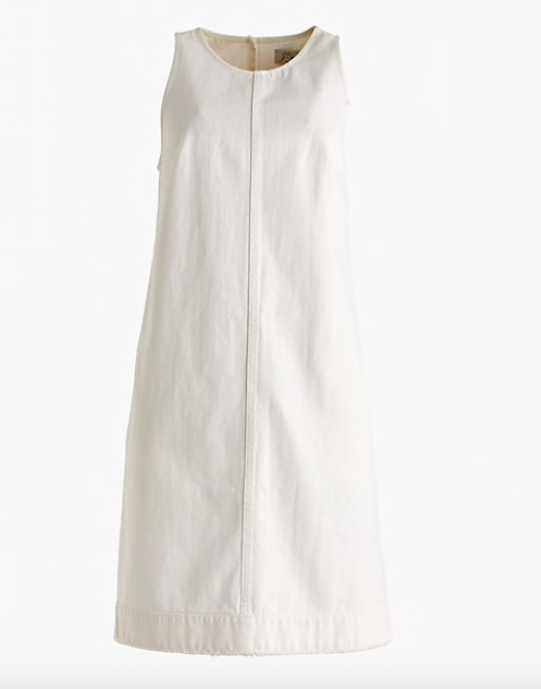 this white shift dress is made for summer and It’s a deal at $53!