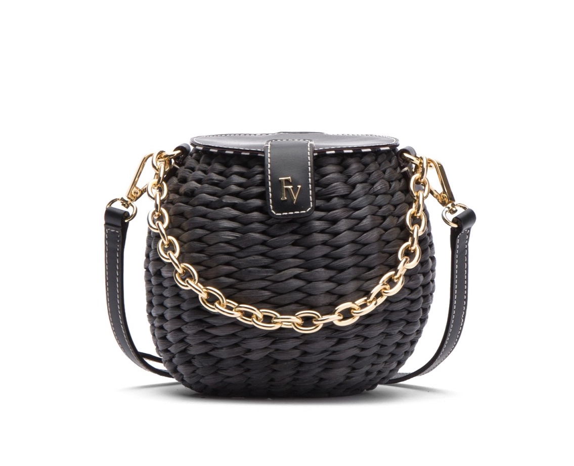 this woven honeypot basket bag is the perfect day to night accessory!