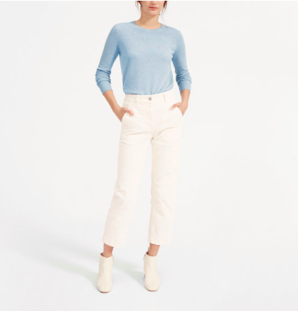 Give us cashmere everything! It couldn’t get more classic than this crewneck sweater. We love how soft it is to the touch and the darling relaxed fit.