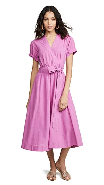 you know we love a wrap dress in a vibrant color!