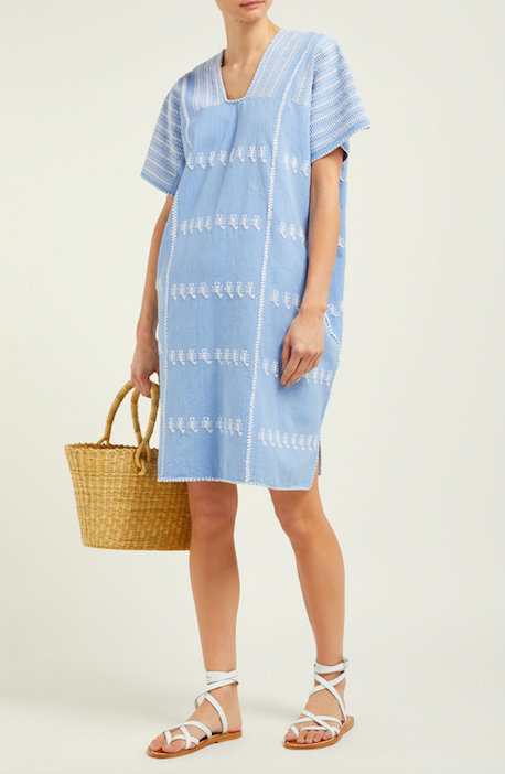 how happy is this blue cotton caftan ?!?
