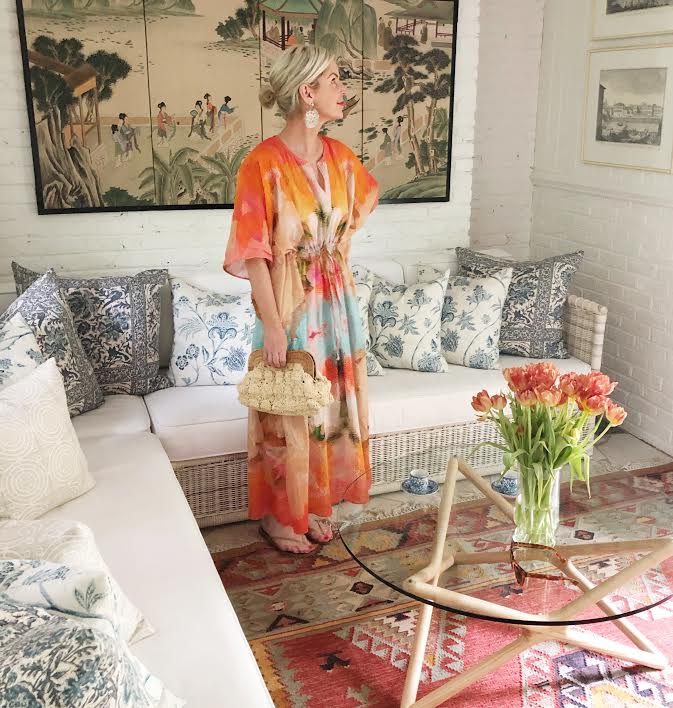 you know color makes us happy … we are loving this vibrant caftan by Annie selke x Laura park !