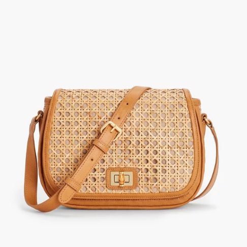 we can’t resist a crossbody bag - especially one with caning! and take a peek at the sweet bamboo turnlock closure!