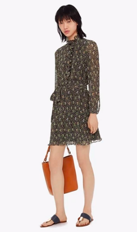 this chic ruffle dress is on sale for $199!