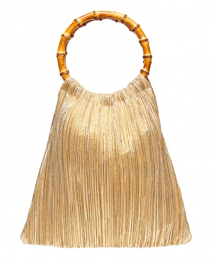 our hearts skipped a beat when we saw this pleated metallic pouch !