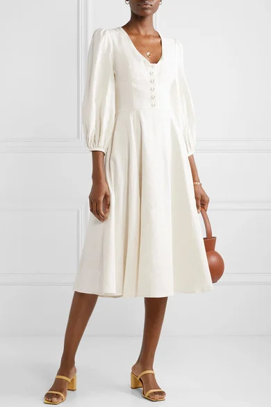 how darling is this vintage inspired linen dress ? take 40% off!