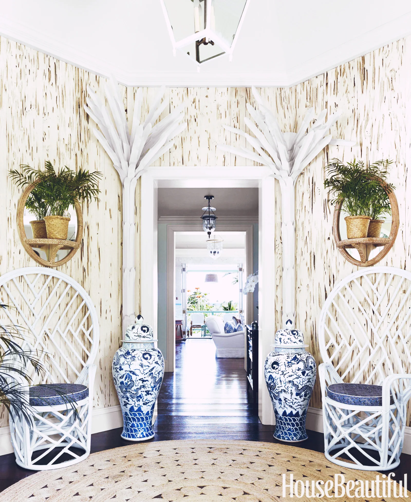 add a pop of blue and white with these temple jars !
