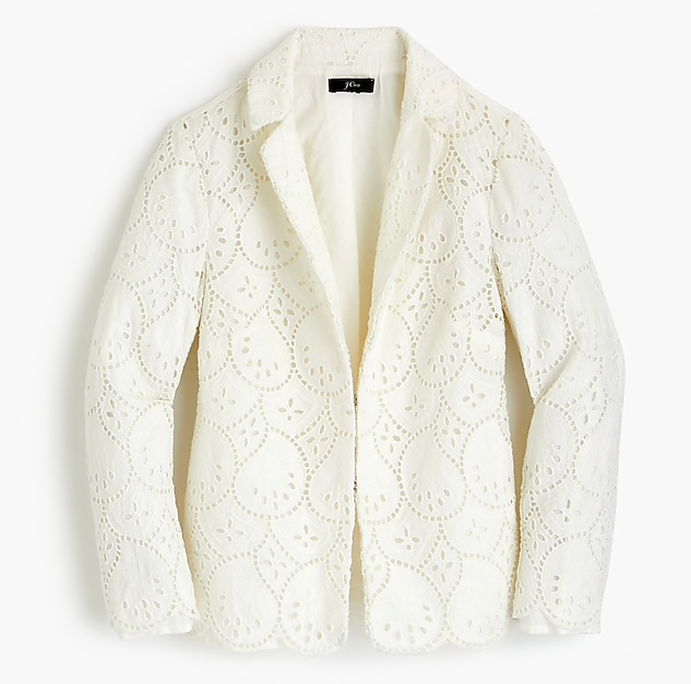 our very favorite eyelet blazer is a deal not to be missed!