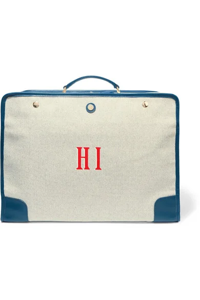 say hi to your new favorite canvas trim suitcase ! and it’s 40% off today!