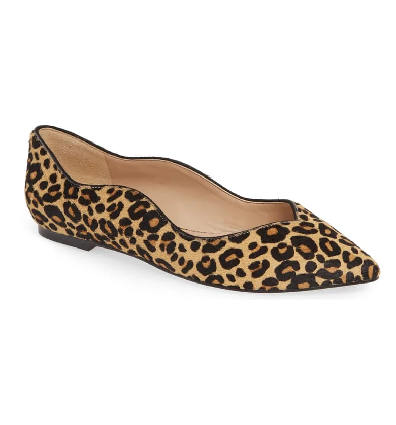 you know we can’t resist leopard print! these pointed flats are on sale for under $80!