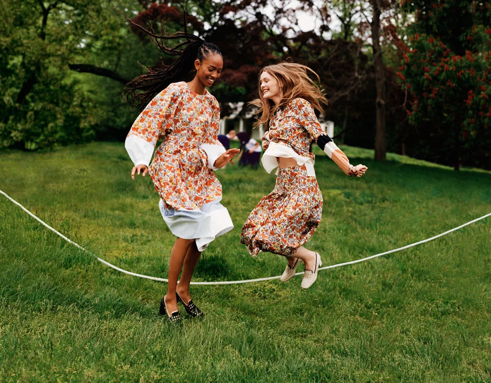 jump into fall with this patchwork floral top !
