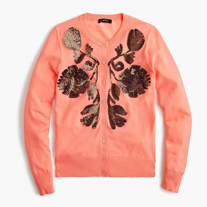Embroidered floral sequins on a cardigan?!?! Yes, please… just $34.99!