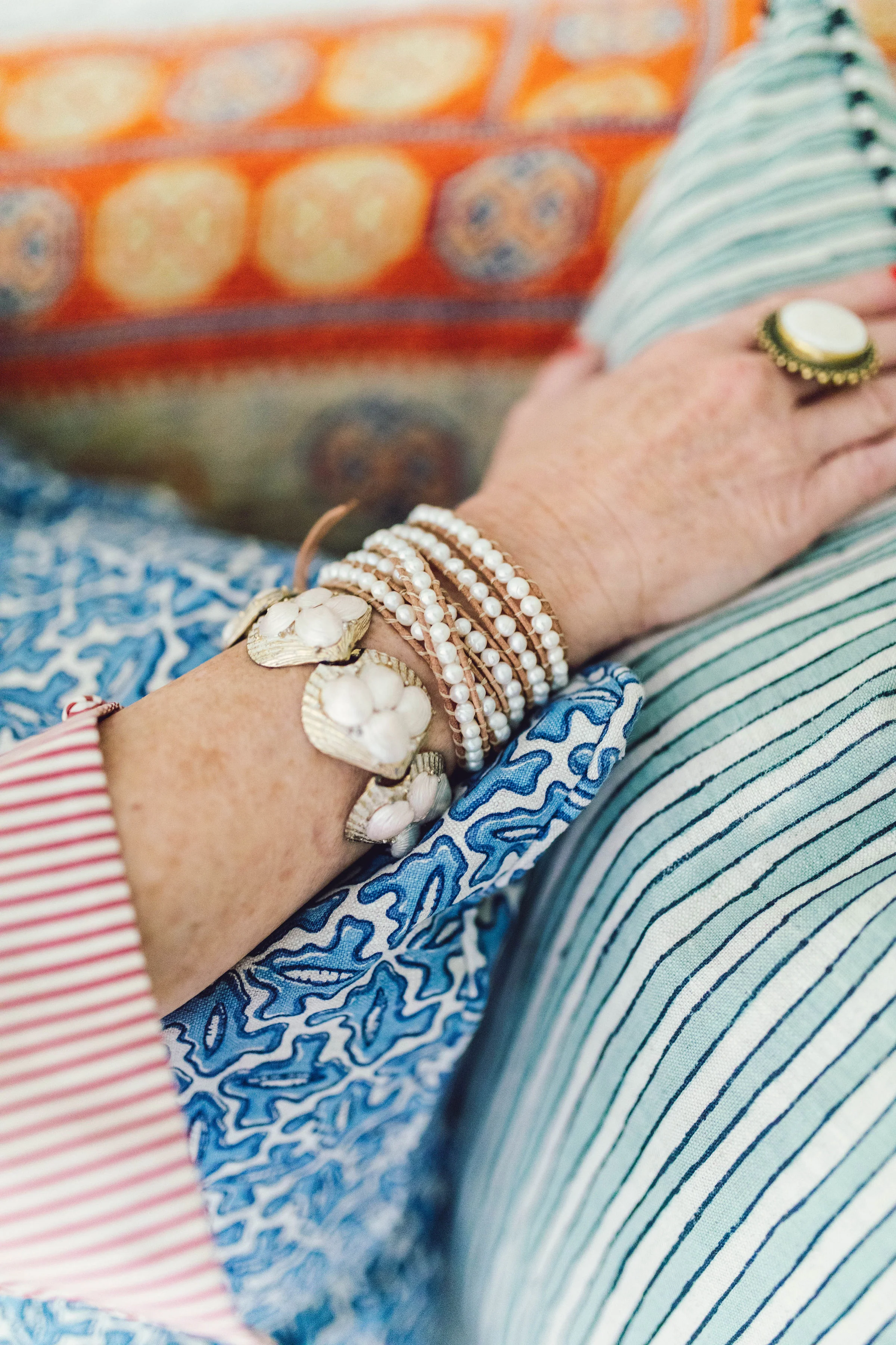 we are loving this freshwater pearl wrap bracelet paired with our favorite vintage pieces!