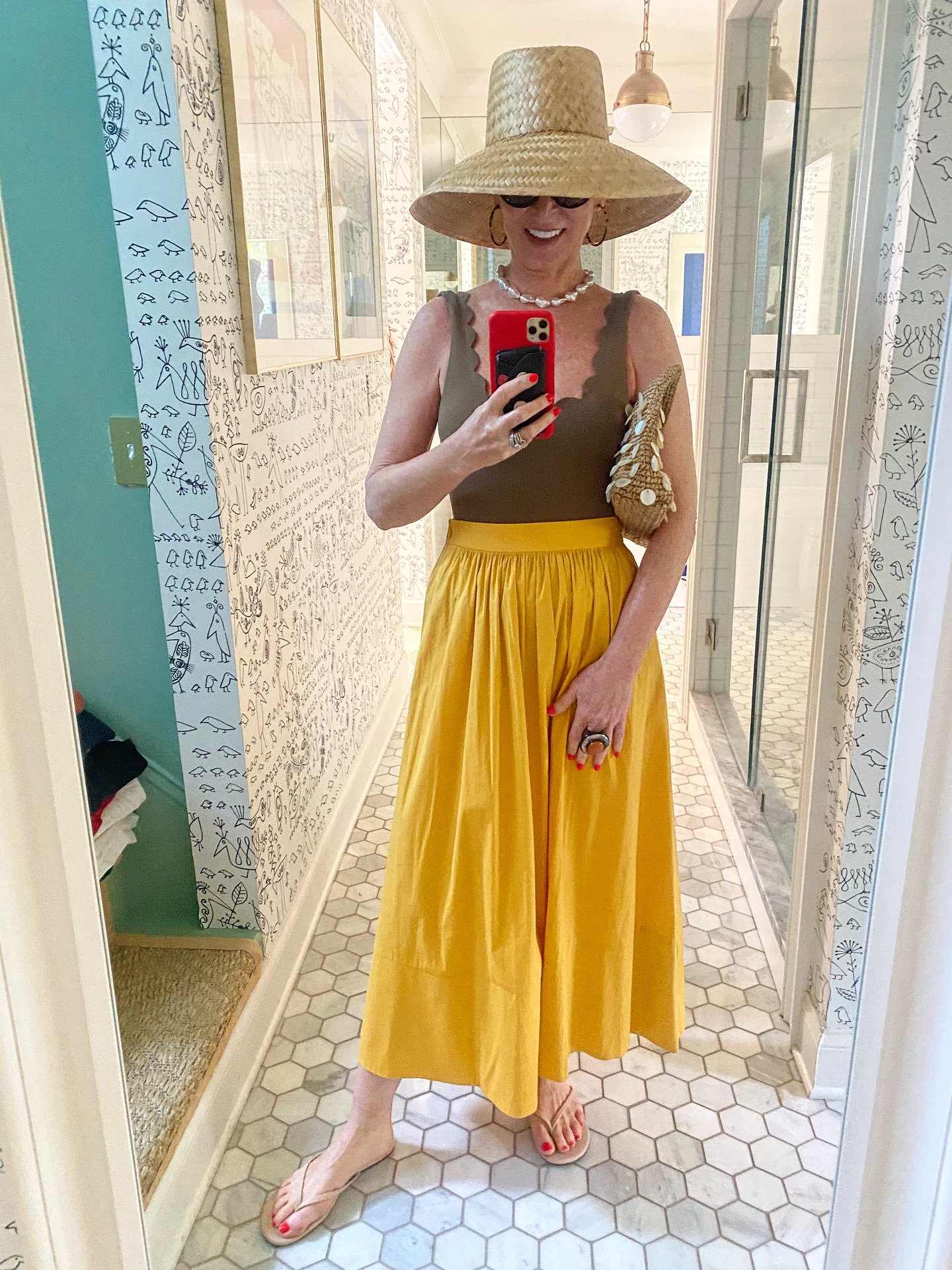 We&rsquo;re talking vacation packing 🏝️ including this darling stack of brass bangles that we just scored for under $40 and this sweet little $16 shell necklace plus sharing our FAVORITE RUG sources (this one is over 50% off) all in our stories toda
