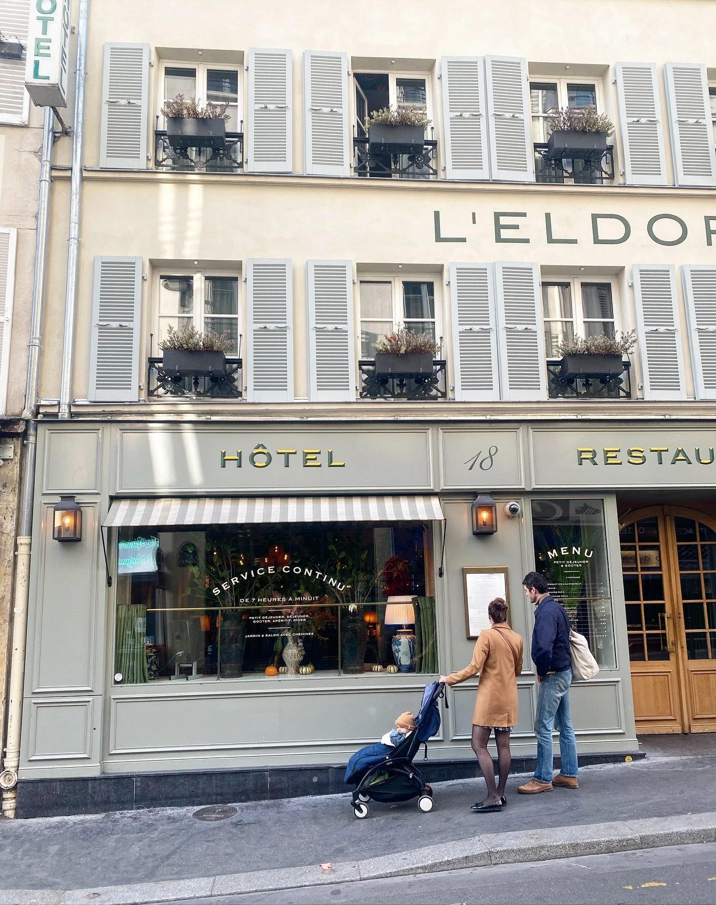 Bonjour! 🇫🇷 Our sweet little neighborhood for the next week. @hoteleldorado.paris