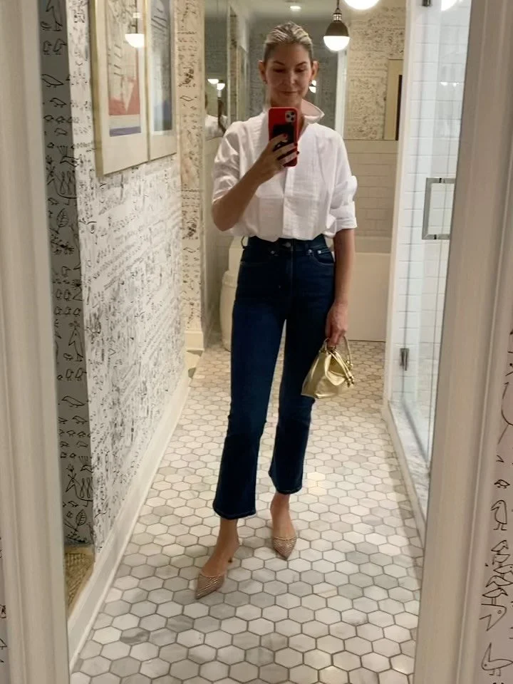 Outfit panic meets its match: toss on our favorite pintuck tuxedo shirt, shimmy into the classic black ponte slim straight pant, or swap in the kick flare jeans when the invite says &ldquo;casual chic&rdquo; and party season suddenly seems stress fre