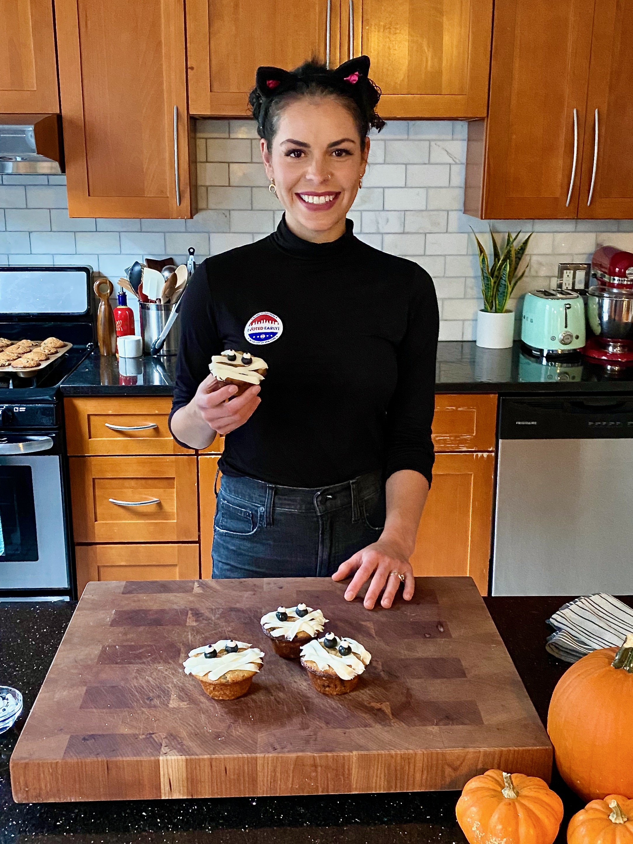 Halloween Blueberry Mummy Muffins