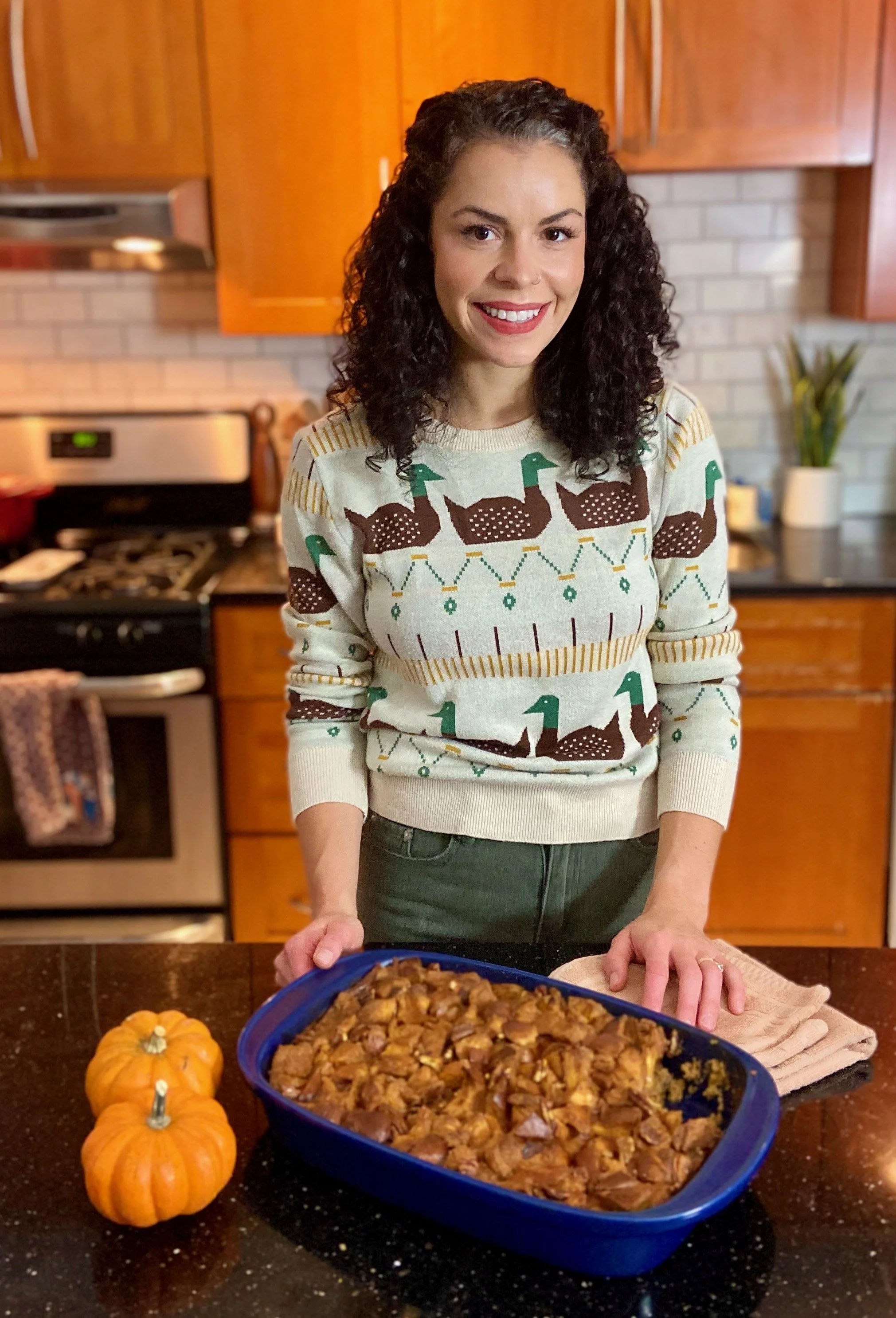 Pumpkin Caramel Bread Pudding