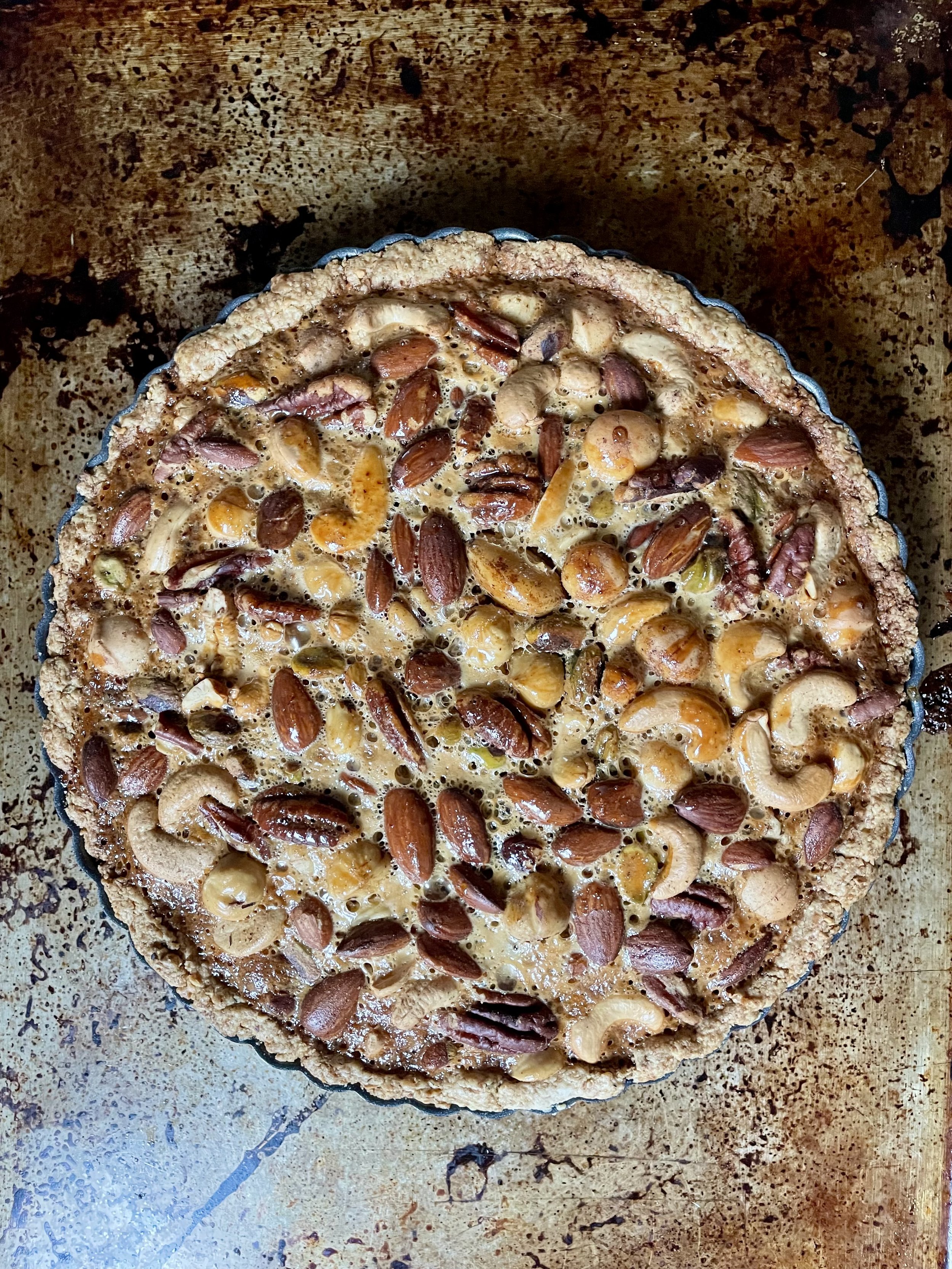 Honey Salted Mixed Nut Tart